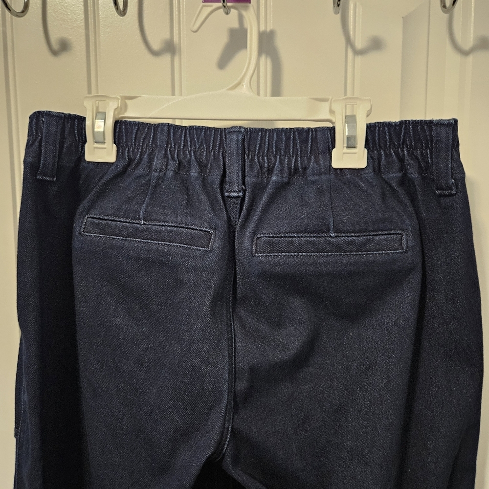 Liverpool Petite Wide Leg Denim Cargo‎ Crop Size 4/27 - Picture 6 of 9